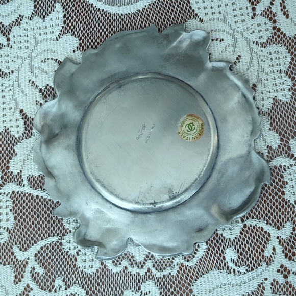 Vintage Pewter Italian Wine Coaster - Picture 6 of 8